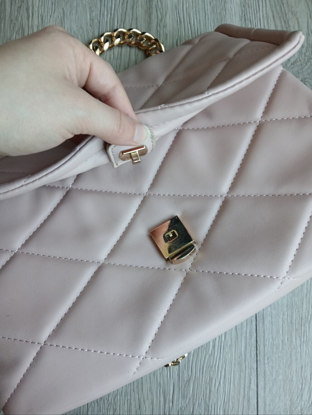 Call It Spring Baby Pink Quilted Handbag Or Crossbody Bag - Picture 11 of 14